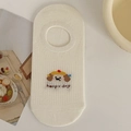 Fantasmini beige crema traspiranti con ricamo a forma di cane e scritta happy day - Taglia unica / Cucciolo con Cappello Giallo