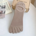 Große Zehensocken für Herren, unsichtbare Füßlinge aus braunem, atmungsaktivem Mesh - 42-47 / Kaffeebraun