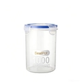 1000ml clear plastic food storage container with blue sealing ring and lid scales - Large 1000ml (Blue)