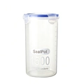 1500ml transparent airtight food storage container with blue seal and scale marks - X-Large 1500ml (Blue)