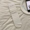 Calcetines blancos de punto calado con patrón de rombos para mujer estilo verano - Blanco