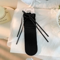 Süße schwarze Lolita-Socken mit Spitzenbesatz und eleganter schwarzer Schleife am Bund - Einheitsgröße / Schwarz