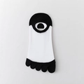 Calze invisibili a cinque dita da donna con design panda bicolore bianco e nero - Nero e Bianco