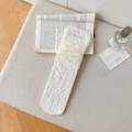 Weiße florale Ballett-Spitzensocken mit zarten, durchscheinenden Stickerei-Details - Einheitsgröße / Beige