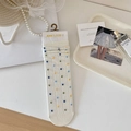 Chaussettes blanches avec pois colorés et bordure en dentelle de style japonais - Taille unique / Pois Colorés