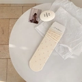 Beige Söckchen mit roten Punkten für Mary-Jane-Schuhe im süßen koreanischen Stil - Einheitsgröße / Beige