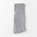 Men's light grey five-finger socks with arch support and breathable cotton blend - One Size / Dark Gray