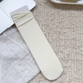Chaussettes velours blanc cassé avec texture maille côtelée et revers stylé aux chevilles - Taille unique / Blanc Cassé