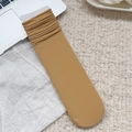 Chaussettes en velours caramel à côtes verticales et style minimaliste coréen - Taille unique / Jaune Gingembre