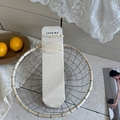 Cremeweiße Kniestrümpfe mit Schleifenmuster und elegantem Rüschenrand für Damen - Einheitsgröße / Gebrochenes Weiß