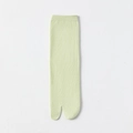 Calcetines tabi verde menta de algodón transpirable para calzado japonés de punta dividida - Talla única / Verde