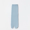 Breathable light blue tabi socks for women with a comfortable ribbed cuff design - One Size / Blue