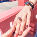 Elegant S925 sterling silver double-layer ring with sparkling zircon in silver finish - Style Y