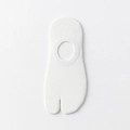Socquettes Tabi blanches pour femmes avec silicone antidérapant et deux orteils - Taille unique / Blanc