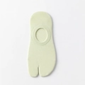 Women's mint green split-toe invisible socks with anti-slip silicone and ribbed cuffs - One Size / Green