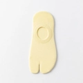 Chaussettes invisibles à deux orteils jaune pâle avec silicone antidérapant - Taille unique / Jaune