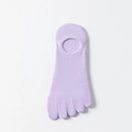 Calze invisibili a cinque dita in mesh traspirante viola chiaro con taglio alla caviglia - Taglia unica / Viola