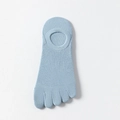 Light blue mesh five-finger socks for women with breathable summer knit design - One Size / Blue