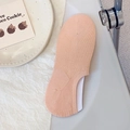 Light pink breathable mesh invisible liner socks with anti-slip silicone heel grip - One Size / Light Orange