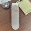 Chaussettes mi-mollet en maille côtelée marron clair avec broderie nœud blanc élégante - Khaki