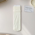 Süße cremeweiße Samtsocken mit weicher Strickstruktur im japanischen Stil - Einheitsgröße / Beige