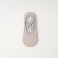 Roze yoga sokken voor dames met elastische kruisbanden en antislip siliconen grip - Eén maat / Khaki