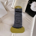 Jambières gris argenté avec petits nœuds et bordure en dentelle, style balletcore - Taille unique / Noir