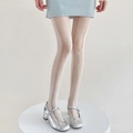 Collants blancs style Lolita avec motifs de nœuds et textures en maille torsadée - Taille unique / Blanc