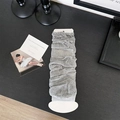 Japanese style grey mesh leg warmers with pleated texture for women JK fashion - One Size / Gray