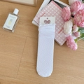 Calze bianche in pizzo con bordi a balze e design floreale traforato per ragazze - Taglia unica / Bianco