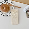 Chaussettes hautes Lolita blanc cassé avec nœuds et maille ajourée élégante - Style Ajouré Nœud Crème / Beige