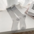 Calze medie stile balletto grigio chiaro velate con bordo arrotolato e punta rinforzata - Taglia unica / Grigio