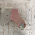 Roze snoepkleurige gebreide halfhoge sokken met elastische geribbelde boorden op pluche - Eén maat / Roze