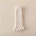 Pluche teensokken van zacht beige koraalvlies voor extra winterse warmte - Off-wit