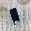Dicke dunkelblaue Plüschsocken aus Korallenvlies für Damen mit warmer Textur - Einheitsgröße / Blau