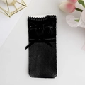 Süße schwarze Netzstrümpfe mit Blumenspitze und zarter Bandschleife für Damen - Einheitsgröße / Schwarz