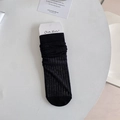 Calze nere da donna a metà polpaccio con texture a coste e stile balletto chic - Taglia unica / Nero