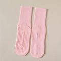 Chaussettes de yoga roses antidérapantes avec picots en silicone pour pilates - Rose