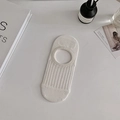 Chaussettes invisibles blanches à mailles côtelées avec découpes et décor minimaliste - Taille unique / Blanc