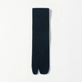 Navy blue tabi socks for men with ribbed knit texture and split toe design - Navy Blue