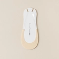 Beigefarbene nahtlose Damen-Halbfuß-Socken mit rutschfestem Silikon für Absätze - Einheitsgröße / Hautfarben