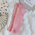 Chaussettes tabi roses à côtes pour chaussures à bout fendu et tongs japonaises - Taille unique / Rose