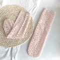 Pink mesh lace loose socks with leaf-shaped hollow pattern and breathable texture - One Size / Pink
