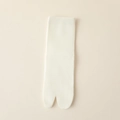 Chaussettes Tabi blanches pour femme en maille côtelée pour sandales japonaises - Blanc Cassé