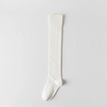 Classic solid white over-the-knee knitted socks for women in Japanese JK school style - One Size / White