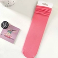 Calcetines JK de terciopelo rosa coral para mujer con textura de canalé transpirable - Rojo Sandía
