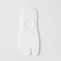 Minimalist white two-toe socks with round hollow-out design and breathable knit texture - Pure White