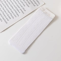 White lace hollow mesh knee high socks with delicate ruffle trim and wave patterns - White Heart