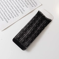 Elegante schwarze Spitzen-Netzsocken mit Rautenmuster und Rüschenrand für Damen - Schwarzes Herz