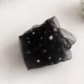 Calze a rete nere velate con paillettes a stella d'argento in stile giapponese - Taglia unica / Nero